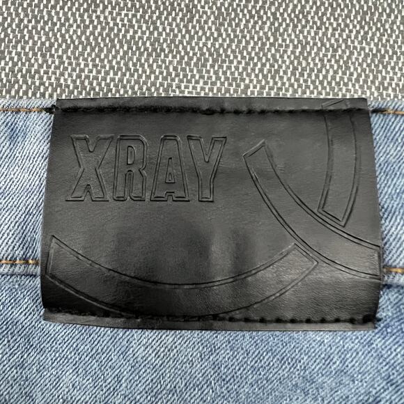 X Ray Mens Cargo Biker Slim Fit Casual Stretch Light Blue Denim Shorts 38 - Picture 11 of 12